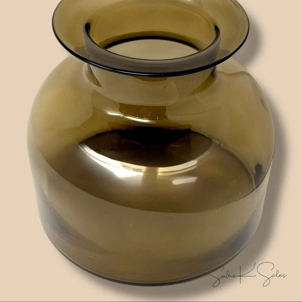 9x10 Smoked Glass Vase Brown‎ – Threshold Studio McGee, Target 2021 NIB